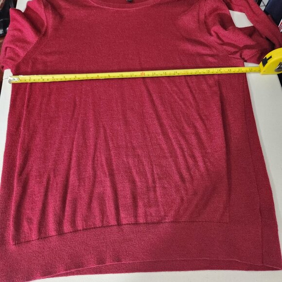 Express Sweater Mens XL Red Merino Wool Blend Crewneck - Picture 11 of 16